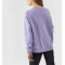 Long sleeve cotton pullover sweatshirts without hood basic design athleisure tops