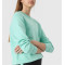 Long sleeve cotton pullover sweatshirts without hood basic design athleisure tops