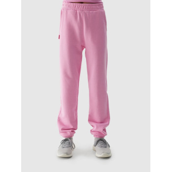 Elastic waist regular fit cotton joggers with side pockets girls athleisure design sweatpants