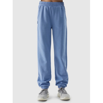 Elastic waist regular fit cotton joggers with side pockets girls athleisure design sweatpants