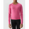 New arrival long sleeve cropped t shirts for girls crew neck slim fit tees