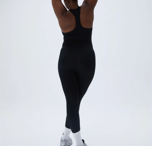 New Arrival Ultimate Scoop Neck Racer Back Unitard Plain Color Fitness Bodysuits