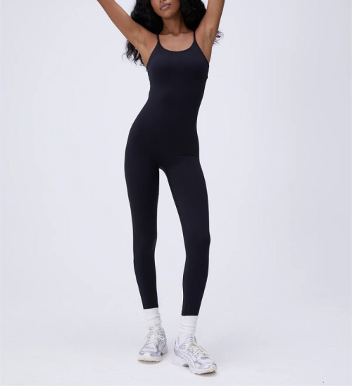 Scoop neck full length bodysuits for women with removable paddings