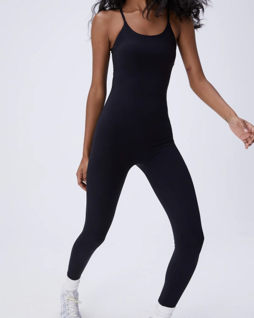 Scoop neck full length bodysuits for women with removable paddings