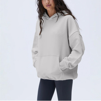 Women's oversized outdoors hoodies heavy weight cotton fleece pullovers