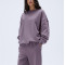 Women's crew neck cotton hoodies athleisure style pullover sweatshirts without hood