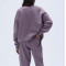 Women's crew neck cotton hoodies athleisure style pullover sweatshirts without hood