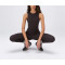 Sleeveless full coverage built in bra fitness jumpsuits with back zippers