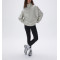 Women's Oversized Funnel Neck Zip Sweatshirt Cotton Fleece Relaxed Fit Pullover Hoodies
