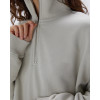 Women's Oversized Funnel Neck Zip Sweatshirt Cotton Fleece Relaxed Fit Pullover Hoodies