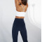 Scoop neck cross back sports bra with removable paddings padded medium support yoga bralette