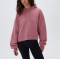 Women's relaxed fit cropped hoodies with drawstring cotton blend oversized sweatshirts