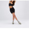 Tummy control nylon spandex crop shorts with side pockets second skin biker shorts