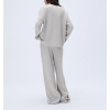 Women's loose fit waffle straight leg lounge pants with side pockets