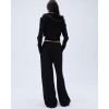 Women's loose fit waffle straight leg lounge pants with side pockets