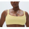 Scoop neck wide binding sports bra with lower back classic style yoga bralette