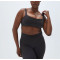Scoop neck wide binding sports bra with lower back classic style yoga bralette