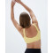 Scoop neck wide binding sports bra with lower back classic style yoga bralette