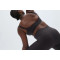 Scoop neck wide binding sports bra with lower back classic style yoga bralette