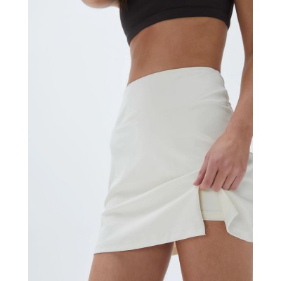 A-line side slit mini skirt with undershorts high waisted buttery soft skirts for tennis