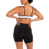 New arrival two tone contrast sports bra with spaghetti straps