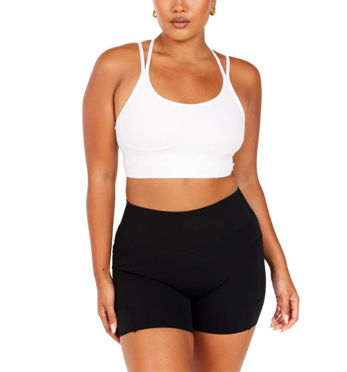 Strappy back Longline cropped gym top for women new arrival corset bra