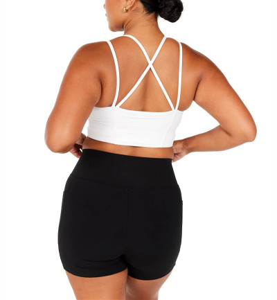 Strappy back Longline cropped gym top for women new arrival corset bra