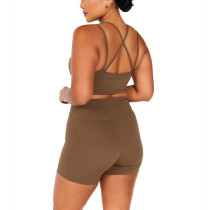 Strappy back Longline cropped gym top for women new arrival corset bra