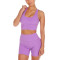 Longline back cross cropped top for women built in bra scoop neck classic style