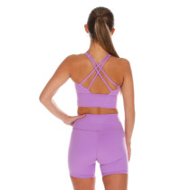 Longline back cross cropped top for women built in bra scoop neck classic style