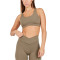 High impact crossover strappy back sports bra wide strap padded yoga bralette