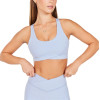 High impact crossover strappy back sports bra wide strap padded yoga bralette