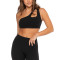 One shoulder asmmetric bra built in bra front cut out yoga bralette