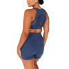 Longline high support front hollow out sports bra with mesh back