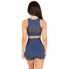 Longline high support front hollow out sports bra with mesh back
