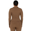 Full zipper stand collar long sleeve yoga jackets with side zipper pockets
