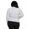 Full zipper stand collar long sleeve yoga jackets with side zipper pockets