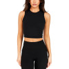 Women's high neck full coverage crop top built in bra athletic fit tank tops