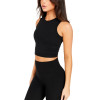 Women's high neck full coverage crop top built in bra athletic fit tank tops