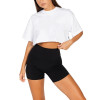 Loose fit cotton crop for women athleisure comfy short sleeve t shirts