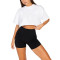 Loose fit cotton crop for women athleisure comfy short sleeve t shirts