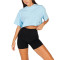 Loose fit cotton crop for women athleisure comfy short sleeve t shirts