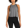 Women's loose fit racerback tank top with back split crew neck cropped tank