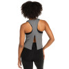 Women's loose fit racerback tank top with back split crew neck cropped tank