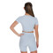 Women's fitted crossover tee lightweight breathable sports t shirts