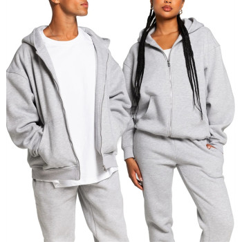 New arrival unisex zipper hoodies with kangaroo pockets zip up hooded jackets