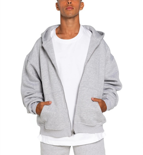 New arrival unisex zipper hoodies with kangaroo pockets zip up hooded jackets