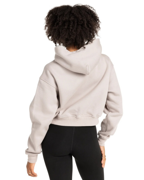 Relaxed fit hooded jackets full zipper cropped hoodies with front pockets