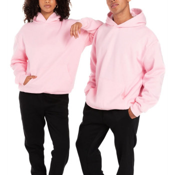 Unisex loose fit pullover with kangaroo pockets long sleeve cotton fleece hoodies