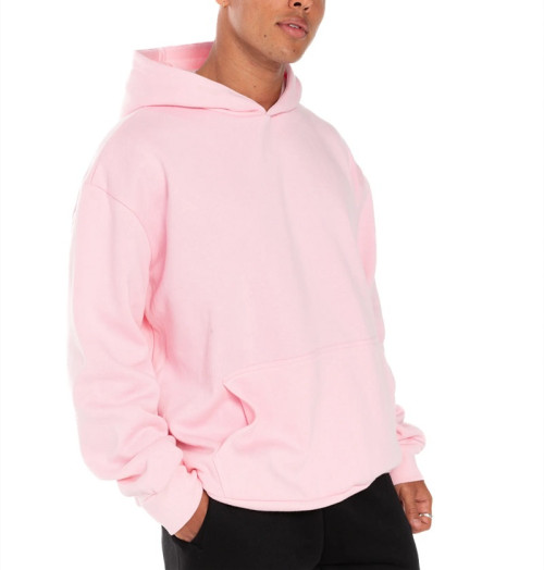 Unisex loose fit pullover with kangaroo pockets long sleeve cotton fleece hoodies